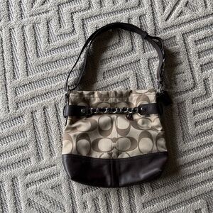 Elegant vintage Coach Brown and Cream Women's Bag